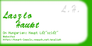 laszlo haupt business card